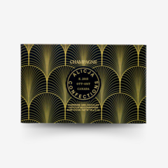 Champagne Vegan Dark Chocolate Artisinal Postcard Chocolate Bar