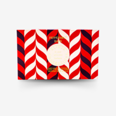 Peppermint Bark Artisinal Postcard Chocolate Bar