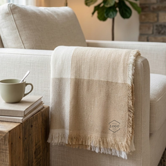 Custom Branded Tonal Soft Woven Throw Blanket